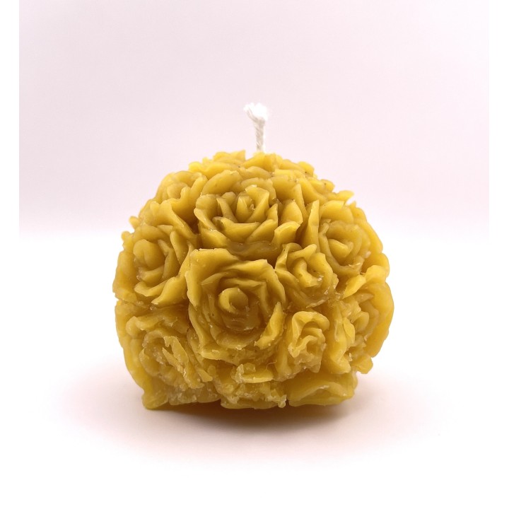 Bougie boule fleur